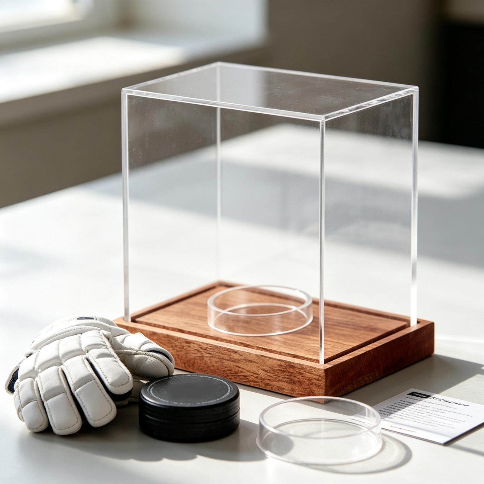 Display Case Acrylic - Прозрачная витрина для хранения хоккейных шайб,